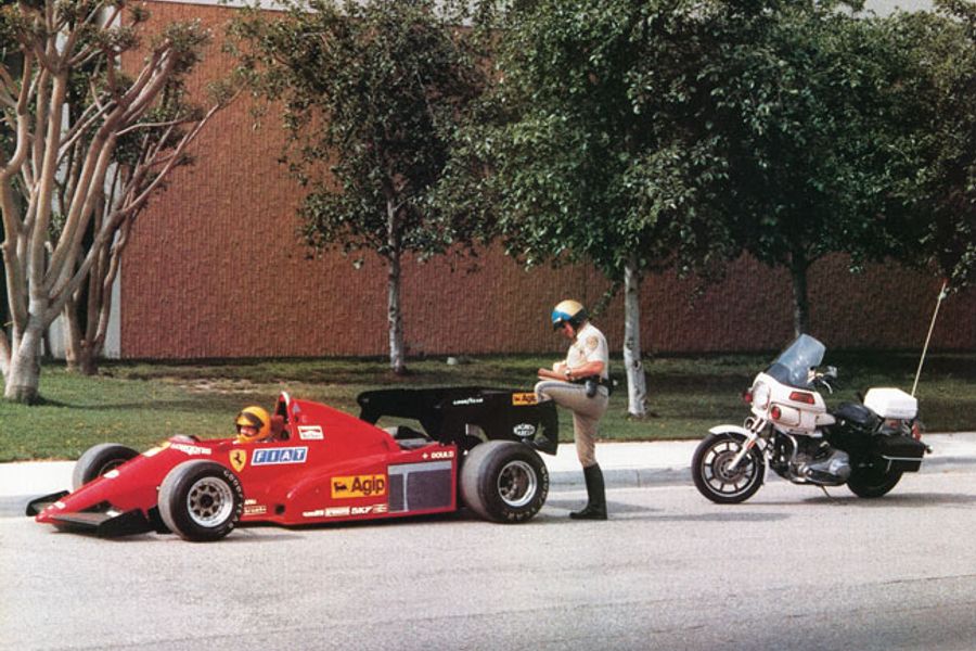 Reliving The Moment:  Highway Patrol meets a Ferrari 126 C2B